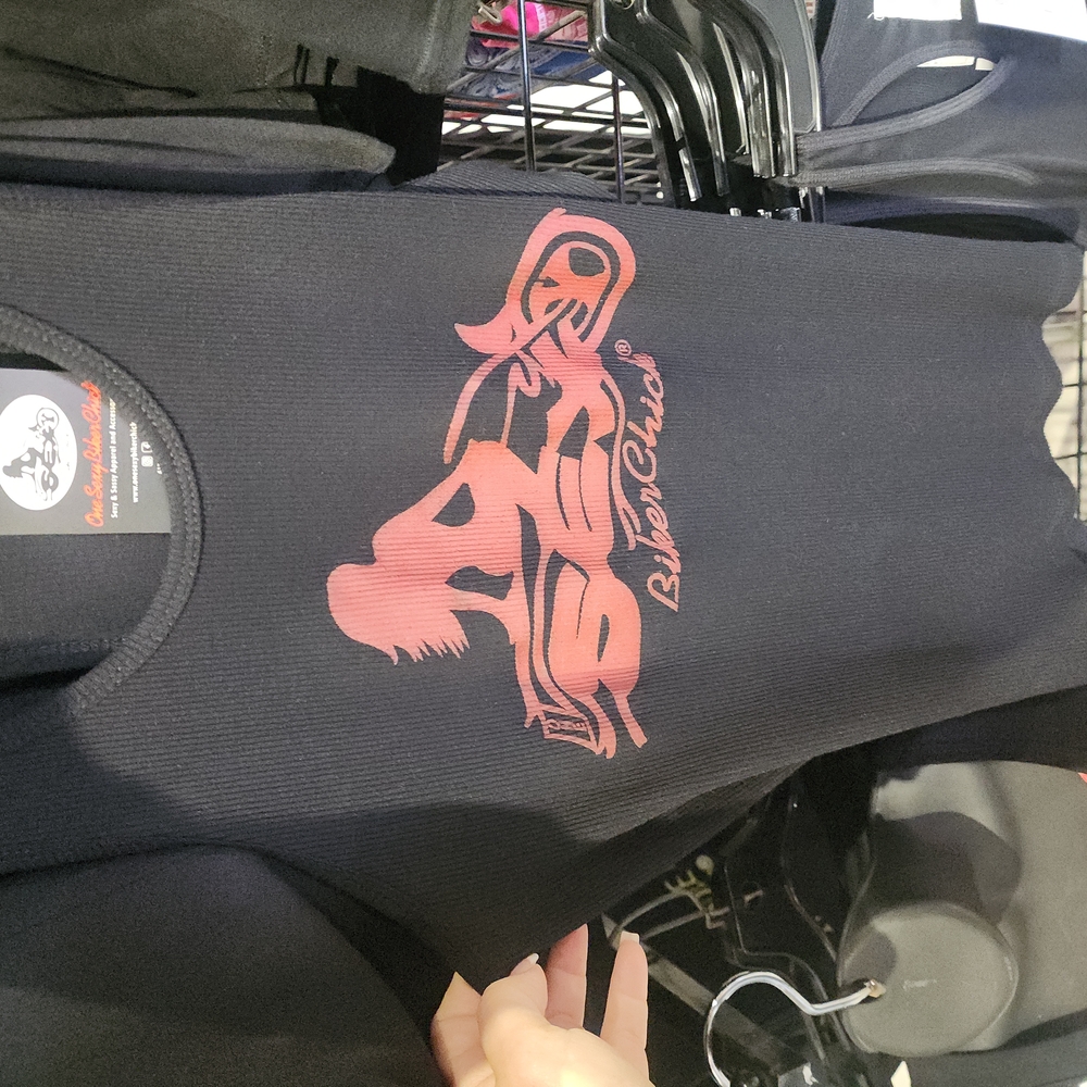 Black Tank Top with Red Graphic by